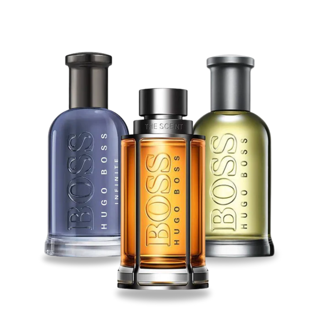 Conjunto de 3 perfumes BOSS THE SCENT, BOSS BOTTLED e BOTTLED INFINITE 100ml